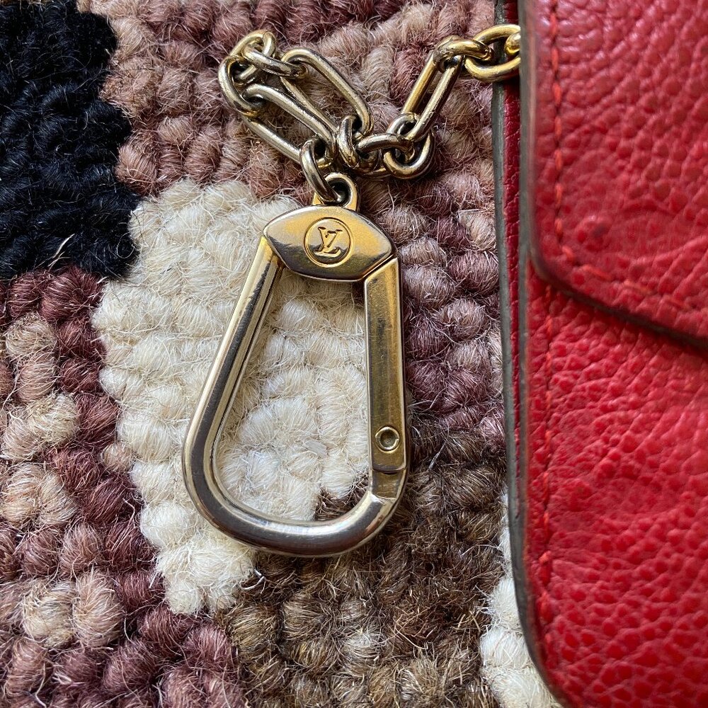 Louis Vuitton Monogram Empreinte Leather Key Pouch in Cherry - Picture 4 of 10